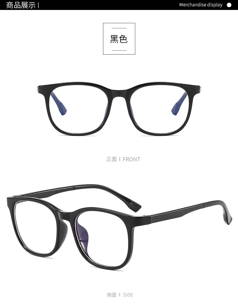 Transparent Computer Glasses Frame Women Men Anti Blue Light square Eyewear Blocking Glasses Optical Spectacle Eyeglass round