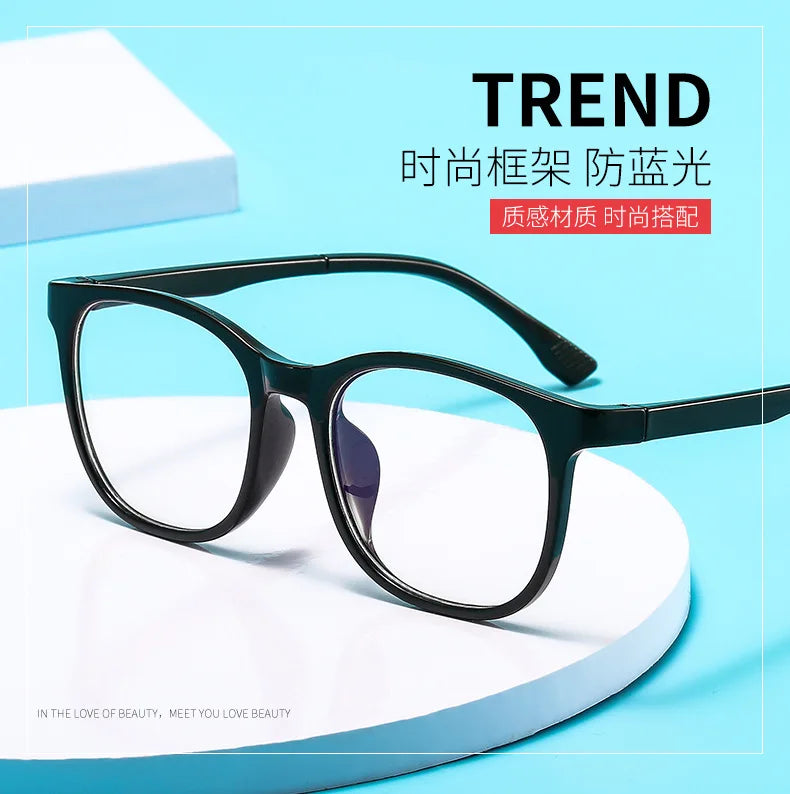 Transparent Computer Glasses Frame Women Men Anti Blue Light square Eyewear Blocking Glasses Optical Spectacle Eyeglass round