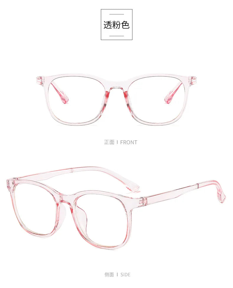 Transparent Computer Glasses Frame Women Men Anti Blue Light square Eyewear Blocking Glasses Optical Spectacle Eyeglass round