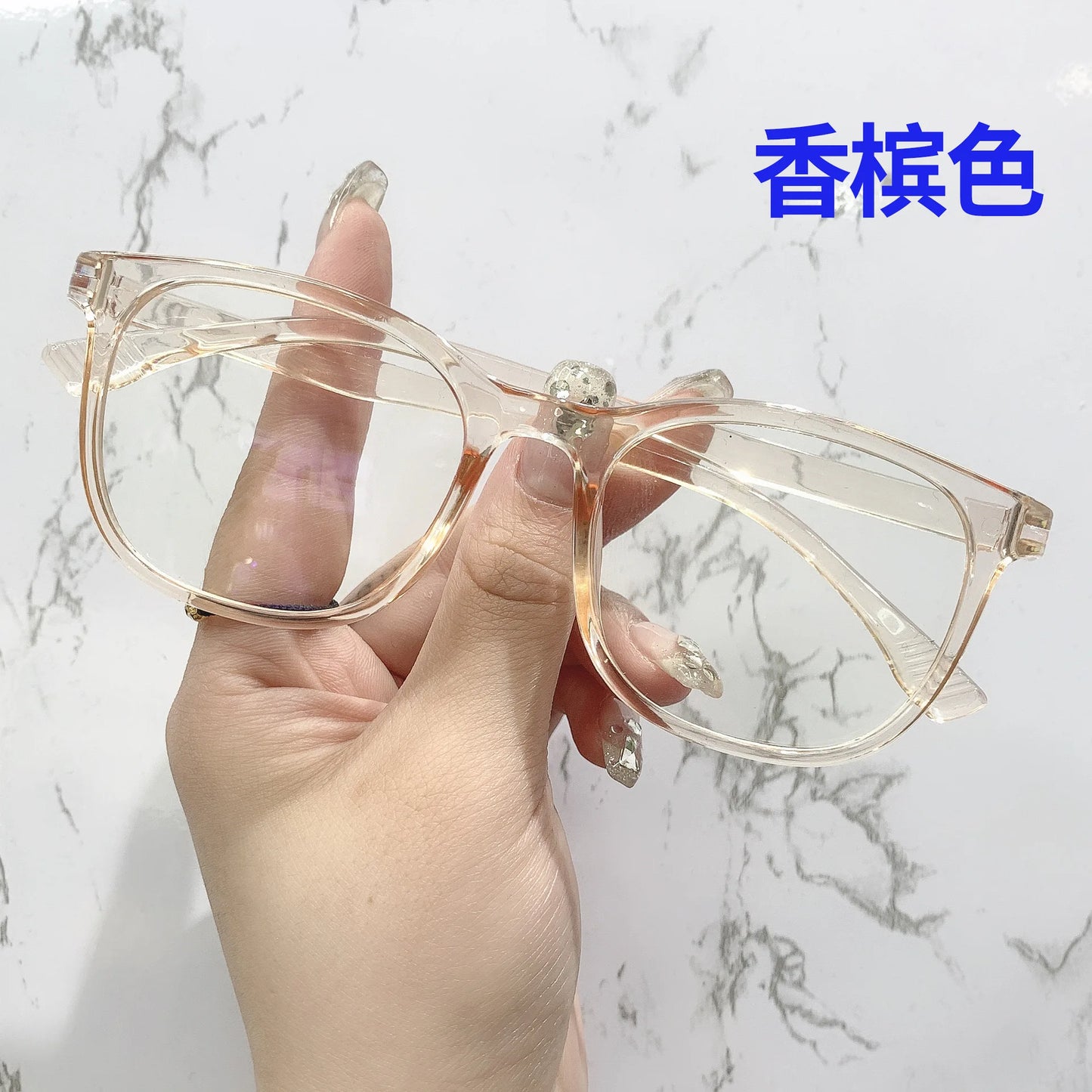 Transparent Computer Glasses Frame Women Men Anti Blue Light square Eyewear Blocking Glasses Optical Spectacle Eyeglass round