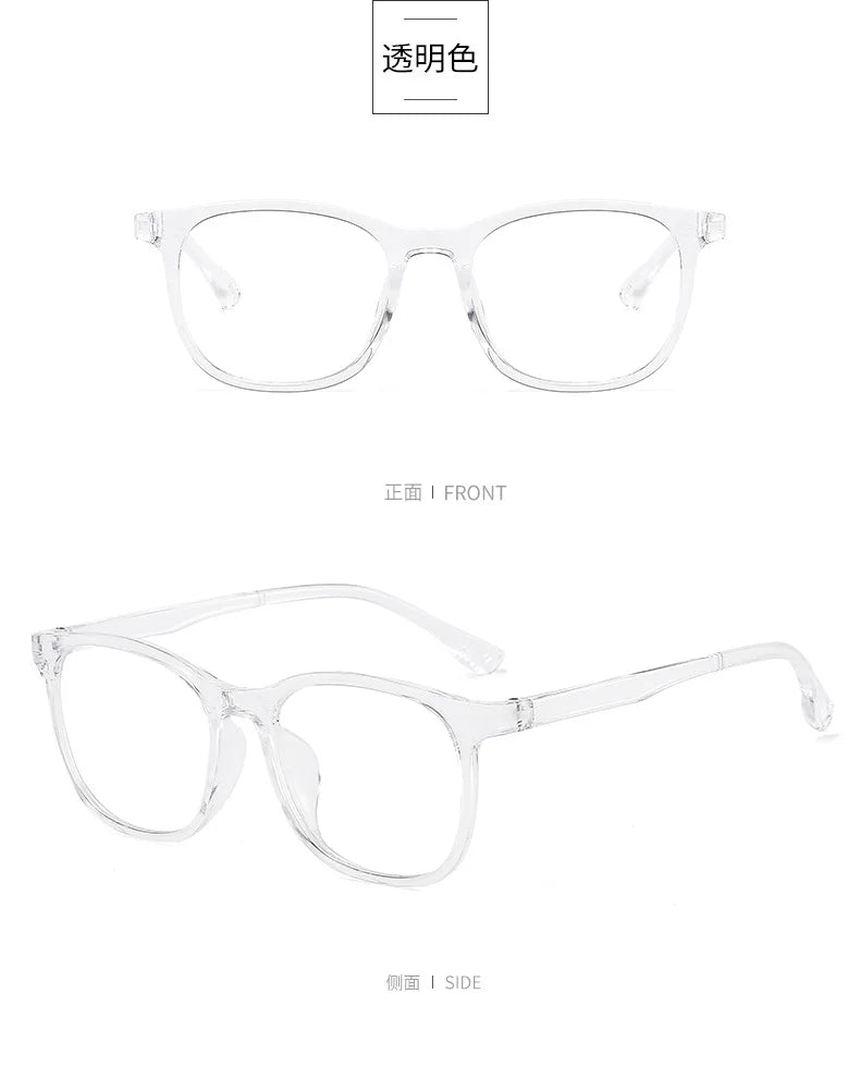 Transparent Computer Glasses Frame Women Men Anti Blue Light square Eyewear Blocking Glasses Optical Spectacle Eyeglass round