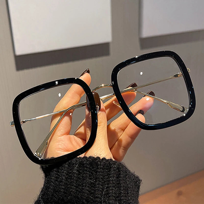 Square Computer Glasses Frame 2024 New In Trend Oversized Fashion Eyeglasses Anti Blue Light Blocking Glasses Frames Eyewear