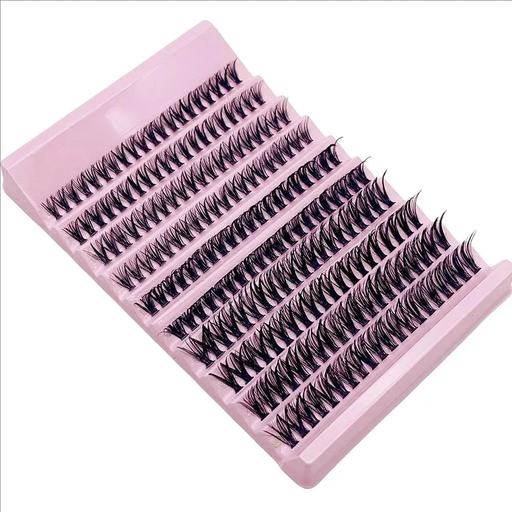 Individual Lashes 8-16mm 200pcs Cluster Lashes Natural Look Mixed Tray DIY Eyelash Extension Volume Lash Clusters Eyelashes Long