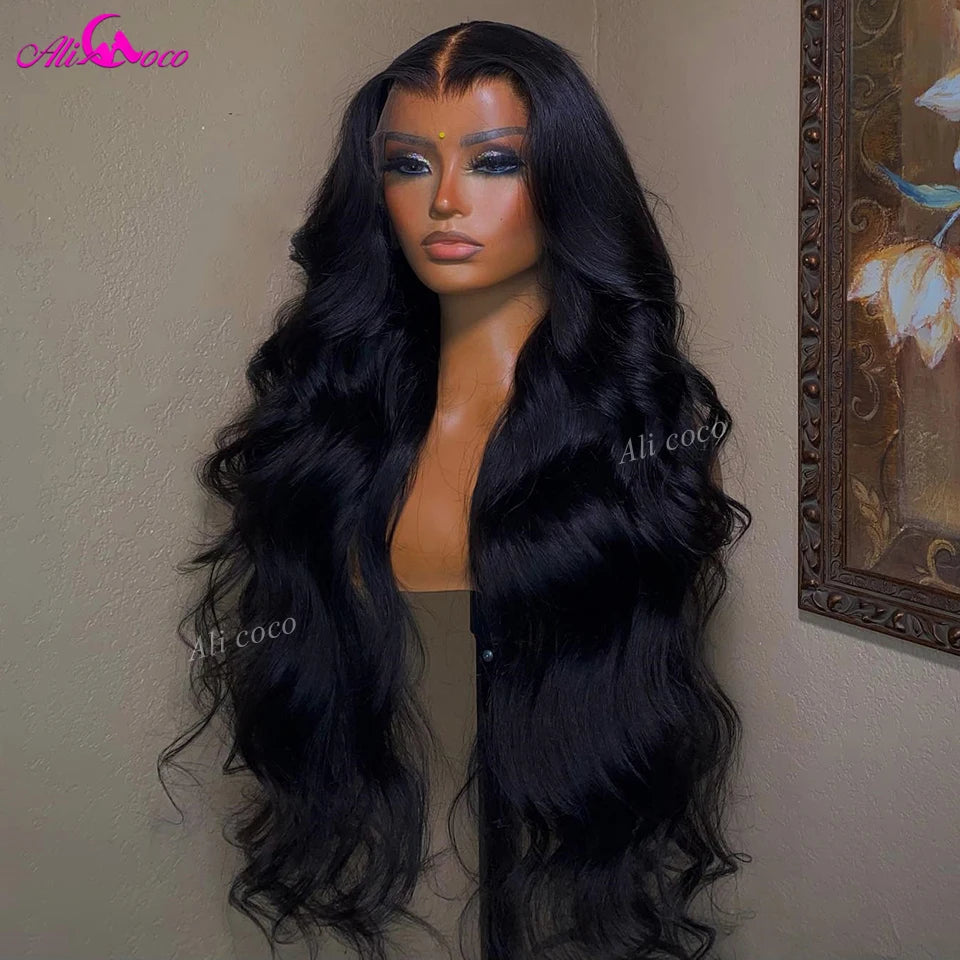 34 36 Inch 13x6 Highlight 99J Blonde Lace Frontal Wig Body Wave Human Hair Wigs For Black Women Red Blonde 5x5 Lace Closure Wig