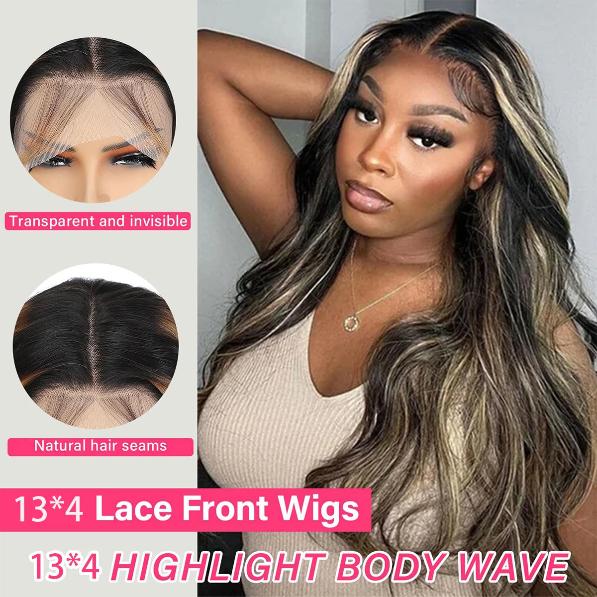 1B/27 Highlight Bone Straight 13x4 Hd Lace Frontal Wigs Human Hair 30 Inch Ombre 613 Blonde Colored Human Hair Wigs For Women