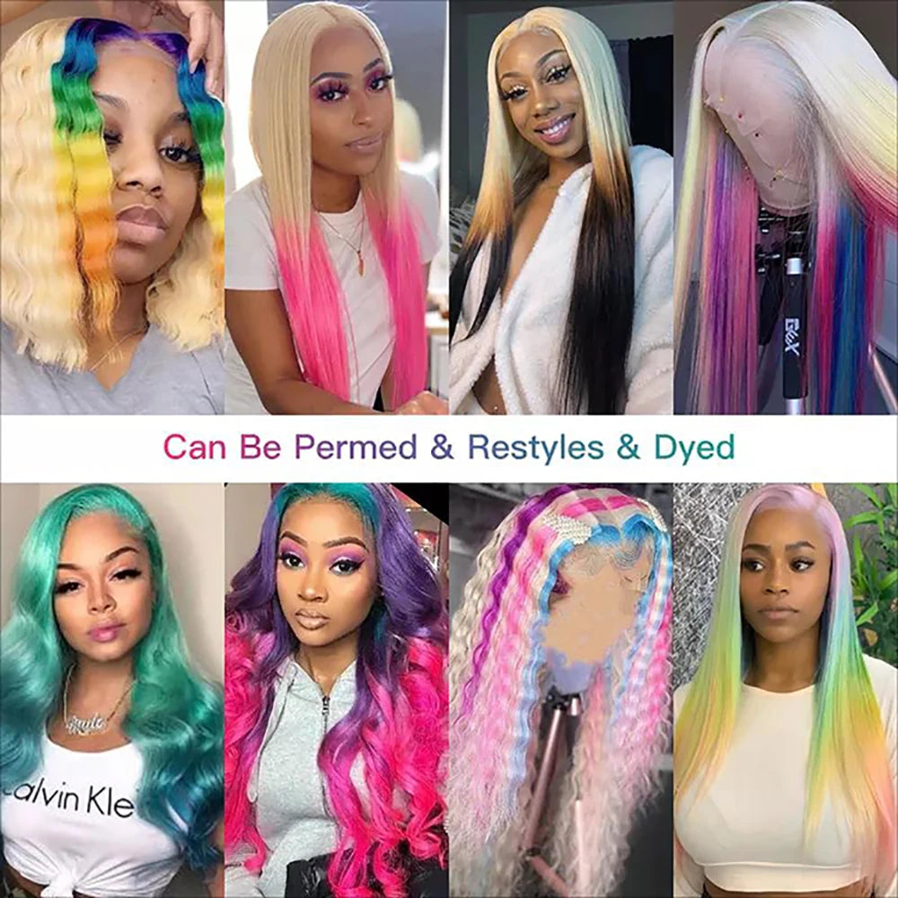 Blonde Body Wave Lace Front Wig HD Transparent Lace 13x4 13x6 Human Hair Wig 613 Pre Plucked Full Frontal Wigs For Black Women