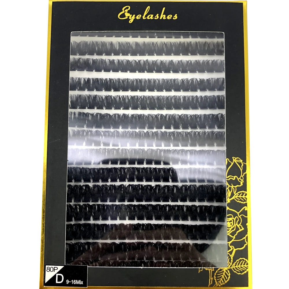 30D 40D 60D 80D Mixed Tray Individual Lashes 3D Russia Volume Eye Lashes Soft Natural Lashes Mink Lash Cluster False Eyelashes