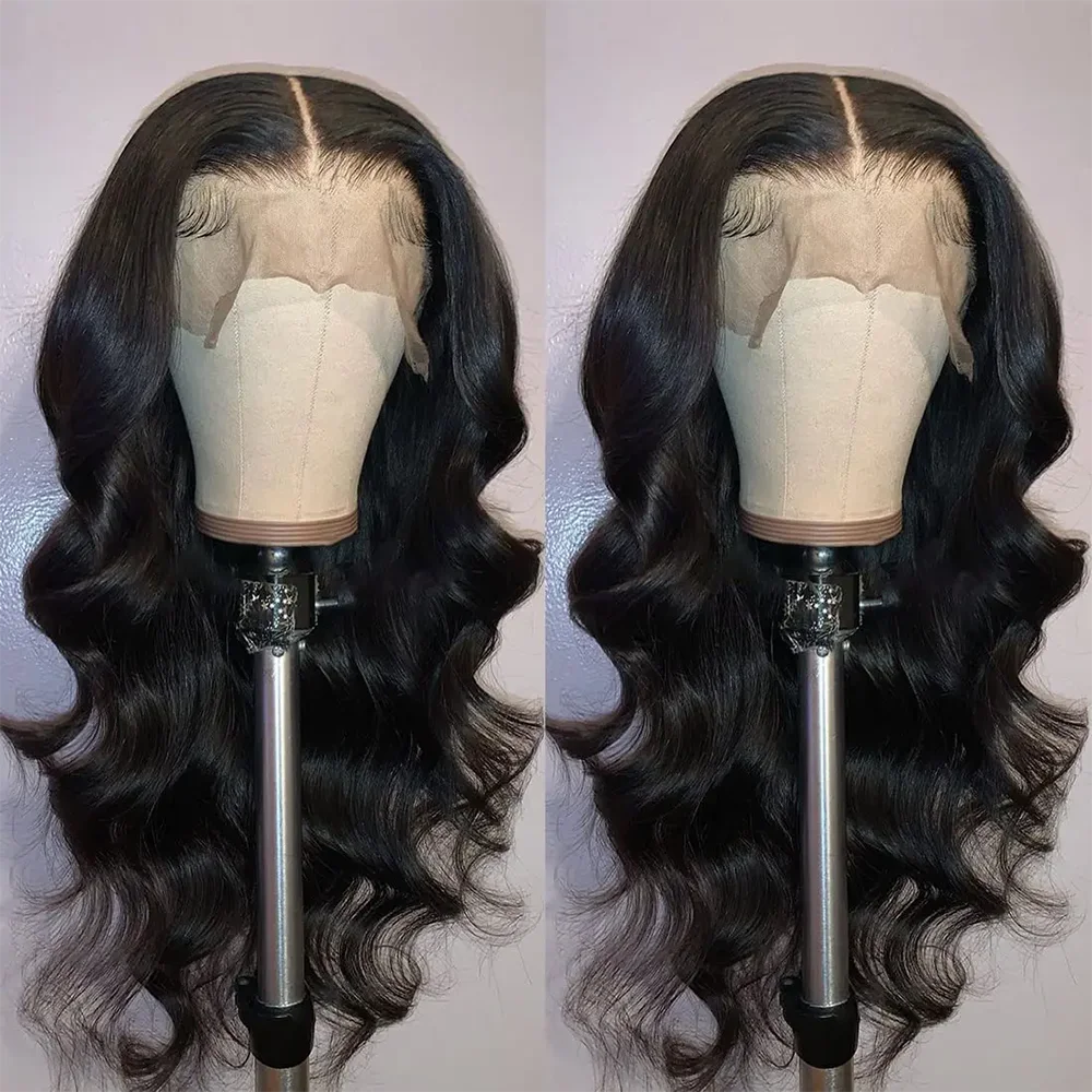 Body Wave 13*4 Lace Front Synthetic Wigs,Long Glueless Lace Front Wig with Pre Plucked Natrural Hairline and Baby Hair