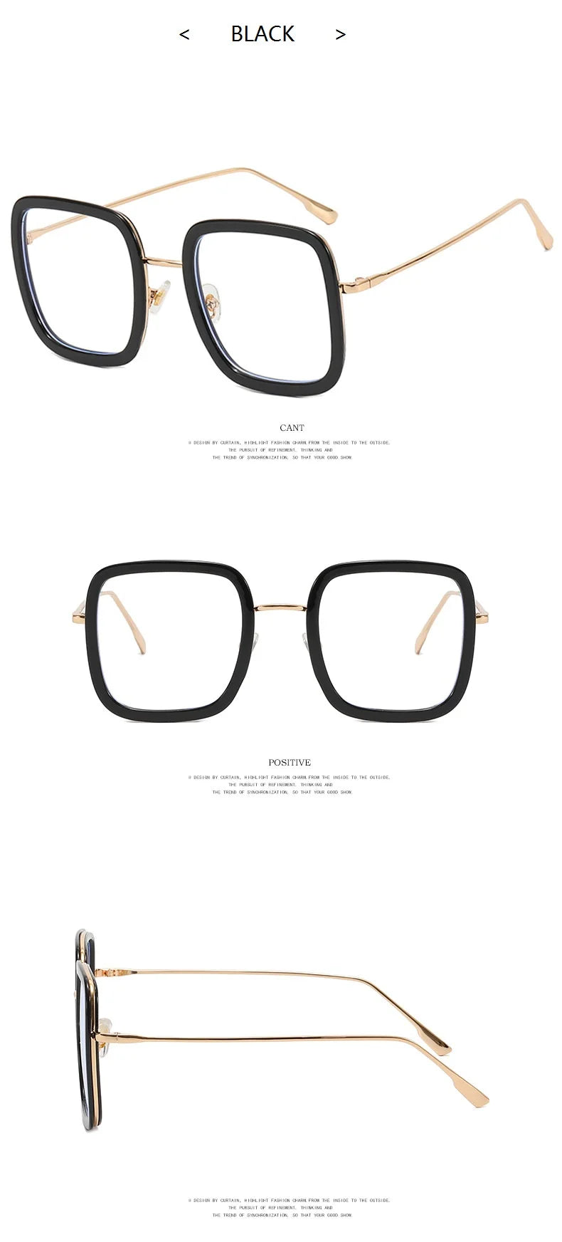 Square Computer Glasses Frame 2024 New In Trend Oversized Fashion Eyeglasses Anti Blue Light Blocking Glasses Frames Eyewear