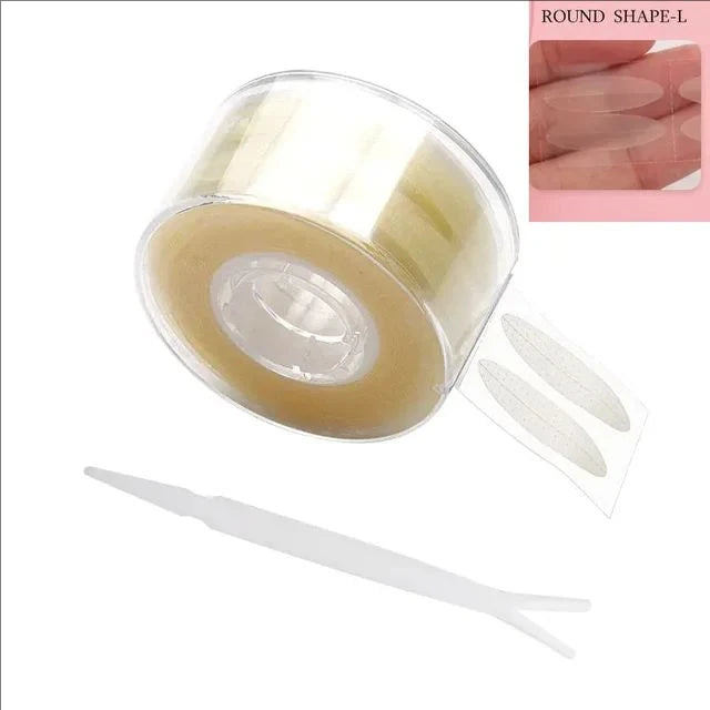 MJ 600 pcs Double Fold Eyelid Tape Sticker Invisible Lace Eyelash Self-adhesive Under Eye Lashes Shadow Patch Beauty Tool