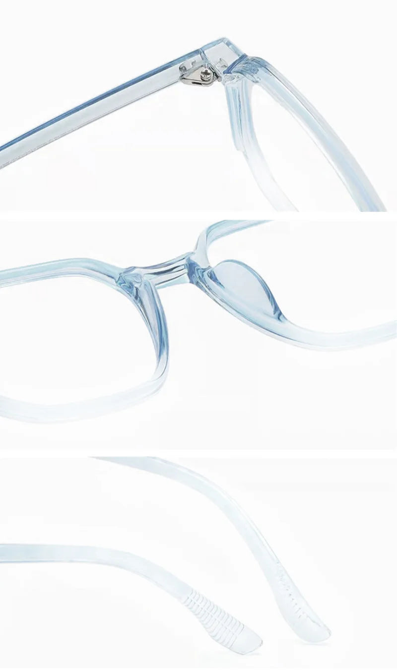 Transparent Anti Blue Light Glasses Large Frame Square Women Eyewear Zero Lens Optical Eyewear Frame Computer Glasses 2022 Trend