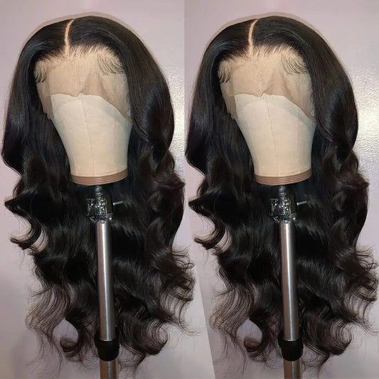 Body Wave 13*4 Lace Front Synthetic Wigs,Long Glueless Lace Front Wig with Pre Plucked Natrural Hairline and Baby Hair