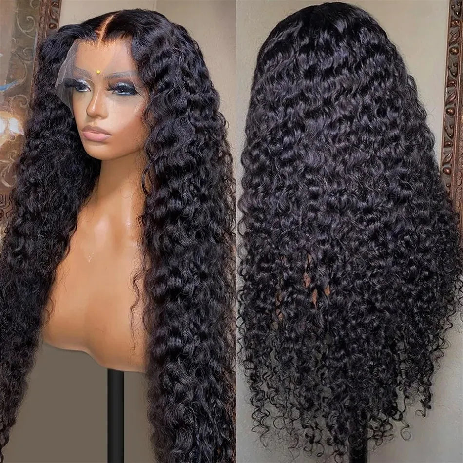 13x4 13x6 HD Loose Deep Wave Human Hair Wigs 30 40 Inch Water Curly Lace Frontal Human Hair Wig For Women