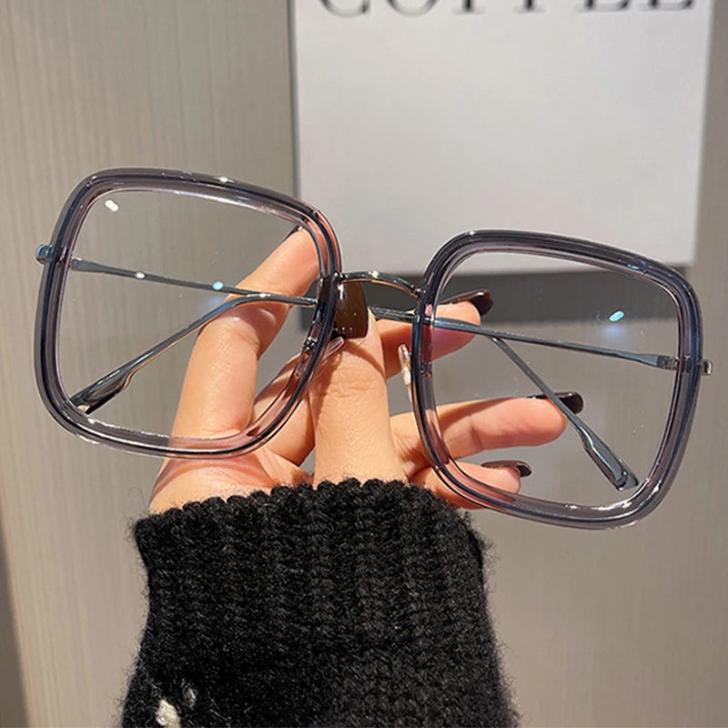 Square Computer Glasses Frame 2024 New In Trend Oversized Fashion Eyeglasses Anti Blue Light Blocking Glasses Frames Eyewear