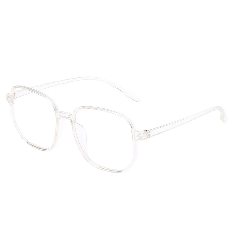 Transparent Anti Blue Light Glasses Women Large Frame Square Eyewear Oversize Computer Glasses Men Non prescription Eyeglasses