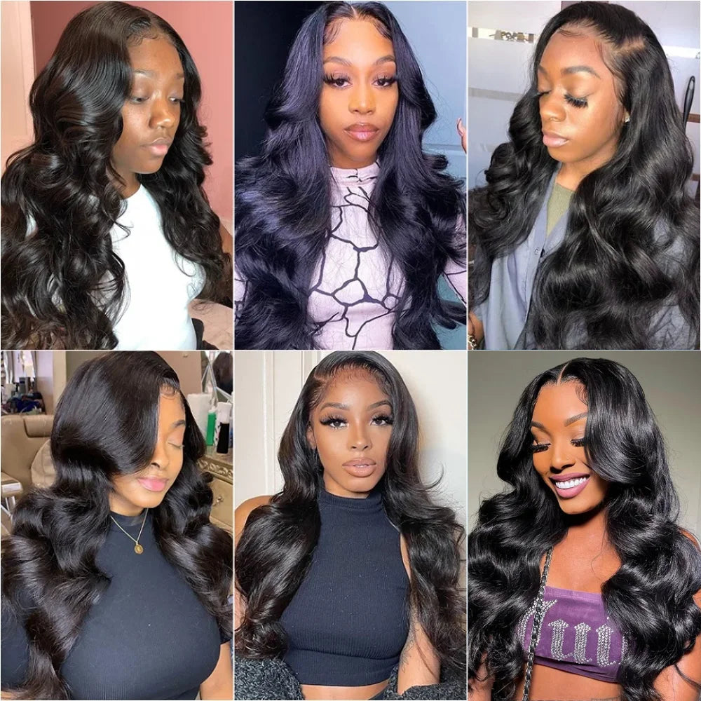 Body Wave 13*4 Lace Front Synthetic Wigs,Long Glueless Lace Front Wig with Pre Plucked Natrural Hairline and Baby Hair