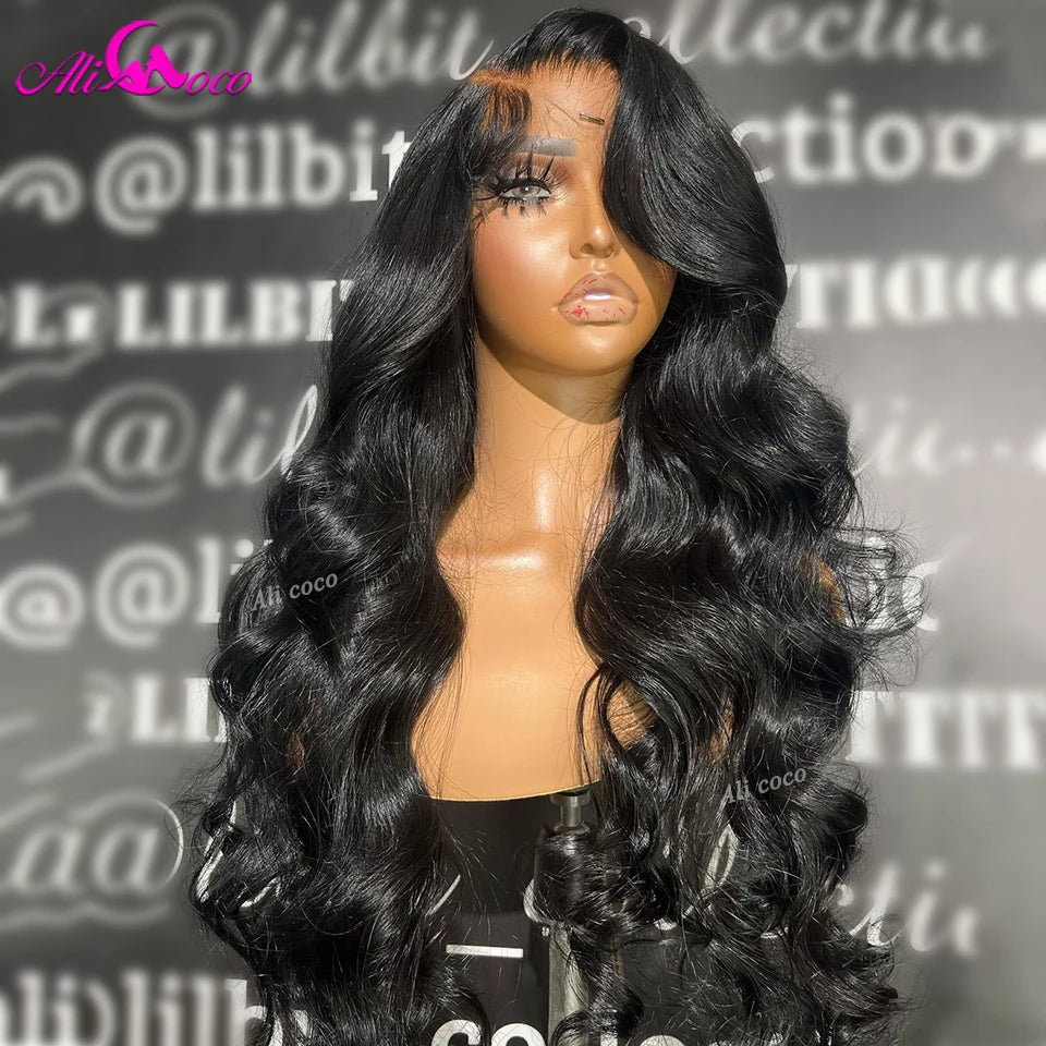 13x4 Body Wave Highlight Lace Frontal Wigs Human Hair Brown Colored For Woman Lace Frontal Wig Pre Plucked Remy Hair 180 Density