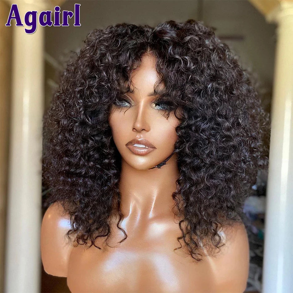 Orange Brown 13x6 Deep Curly Short Bob Human Hair Wigs 13x4 Water Wave Lace Frontal Bob Wigs Reddish Brown 5X5 Lace Closure Wigs