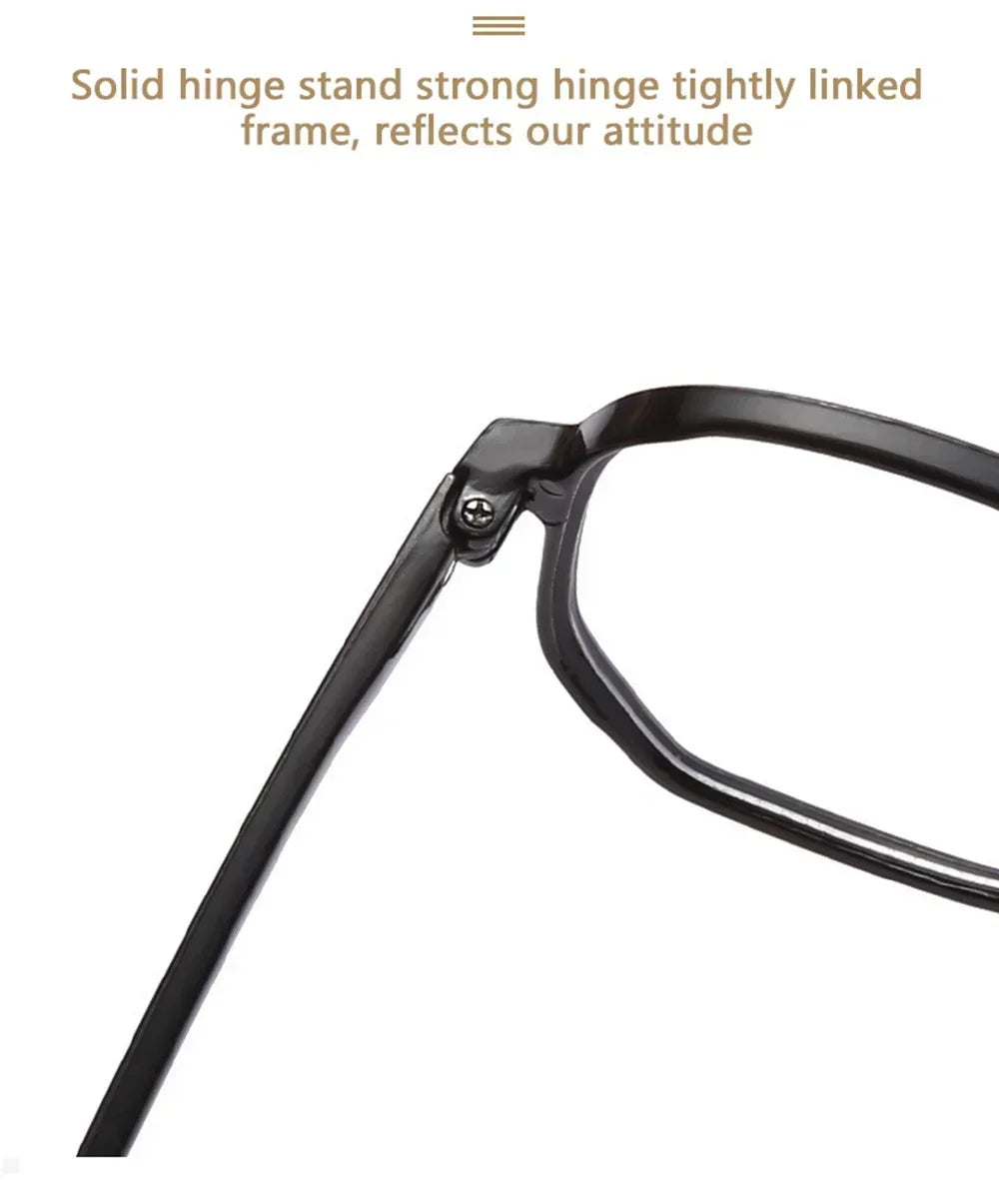 Transparent Anti Blue Light Glasses Women Large Frame Square Eyewear Oversize Computer Glasses Men Non prescription Eyeglasses