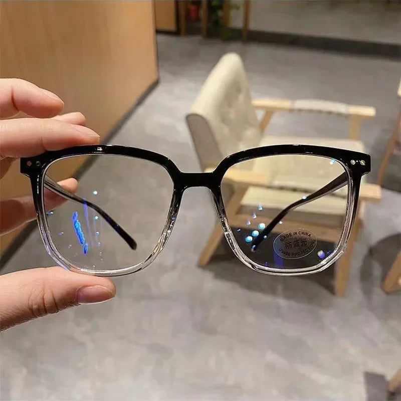 Light Frame Anti Blue Glasses Transparent Black Optical Glasse Women Men Square Eyewear Blocking eyeglasse Spectacle Eyeglasses