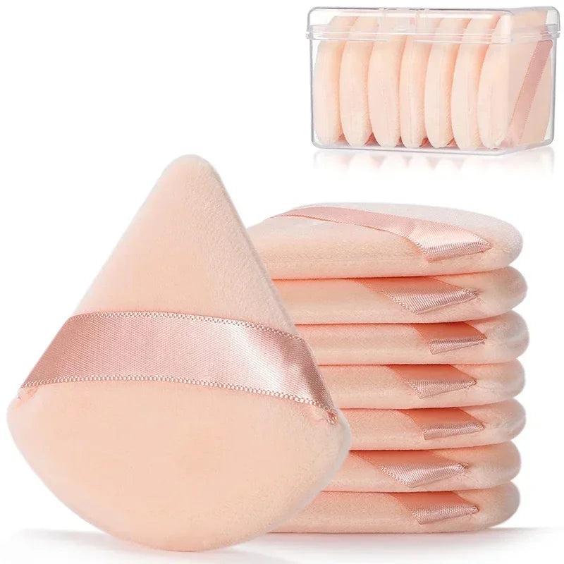 2Pcs Triangle Powder Puff Face Makeup Sponge Soft Velvet Cosmetic Puff Blender Beauty Foundation Sponge Make Up Accessories