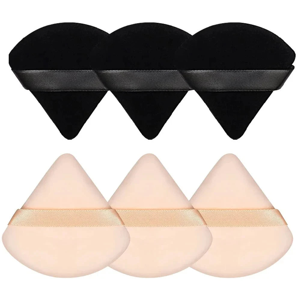 2Pcs Triangle Powder Puff Face Makeup Sponge Soft Velvet Cosmetic Puff Blender Beauty Foundation Sponge Make Up Accessories