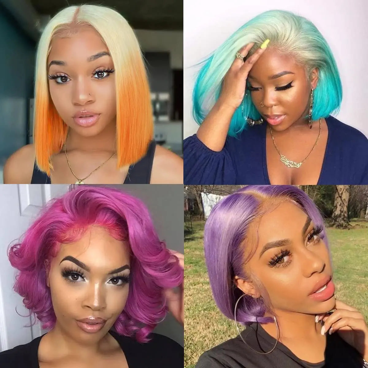 13X4 Short Bob Wig Straight Transparent Lace Front HD Wig 200 Density 100% Human Hair Wigs 4X4 For Black Women Pre Plucked