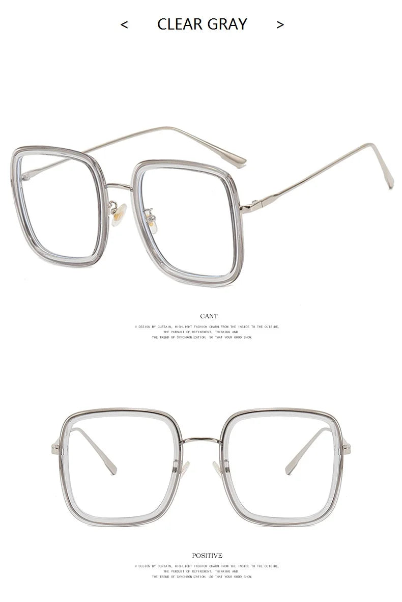 Square Computer Glasses Frame 2024 New In Trend Oversized Fashion Eyeglasses Anti Blue Light Blocking Glasses Frames Eyewear