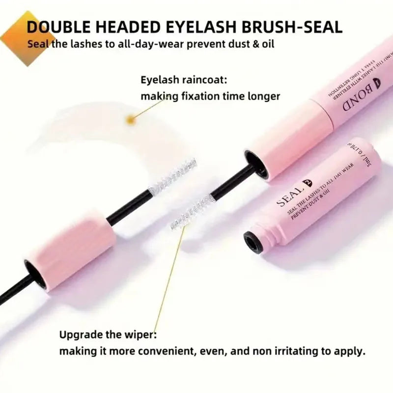 Lash Bond and Seal 10ml Individual Lashes Glue and Seal Super Strong Hold Lash Extension and Lash Glue Remover 5ml Tweezers Kit