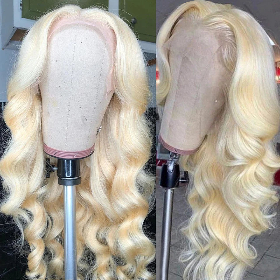 Blonde Body Wave Lace Front Wig HD Transparent Lace 13x4 13x6 Human Hair Wig 613 Pre Plucked Full Frontal Wigs For Black Women